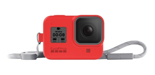 Funda Silicona Roja + Correa Original Gopro Hero8