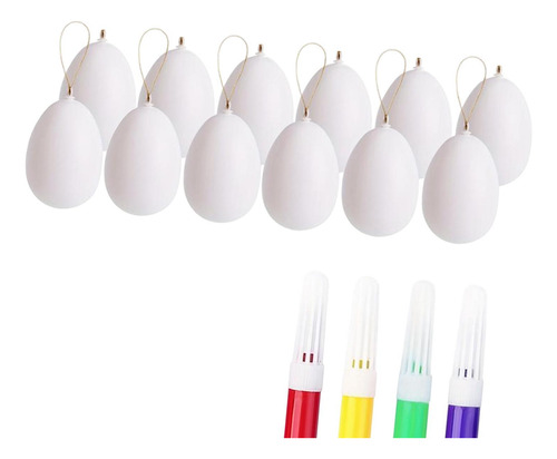 12x Huevos De Pascua Sin Pintar Diy, Rellenos De Cestas 6cm