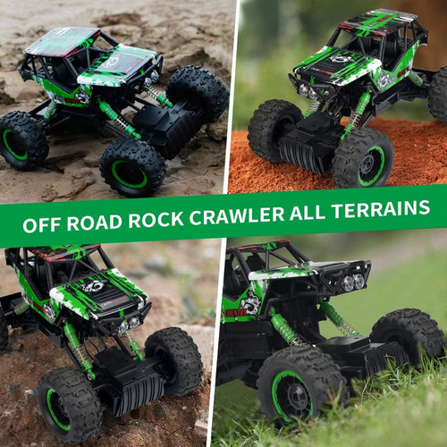 Double E 1:12 Escala Grande Rc Monster Truck Set Verde Y Azu