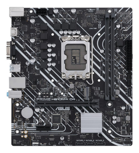 Motherboard Asus Prime H610m-k D4 Csm Ddr4 Intel 1700 12va Color Negro