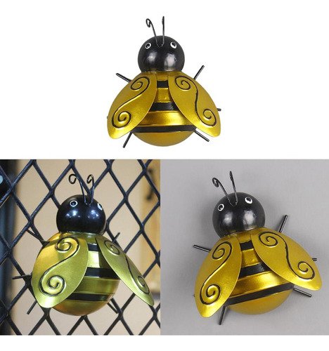 Chic Escultura De Pared De Metal Amarillo De Para Interior