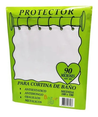 Protector Para Cortina De Baño Satín 90 Micrones Premium