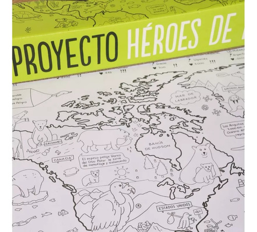 Proyecto Héroes De La Naturaleza Atlantis Mapa Gigante Atl8