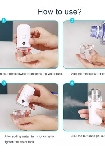 Desinfectante Portátil Nebulizador + 15 Cargas De Prod Usb
