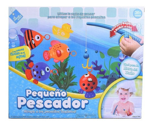 Imagen 2 de 5 de Caña De Pescar Juego Para El Agua Bebe El Duende Azul 7446