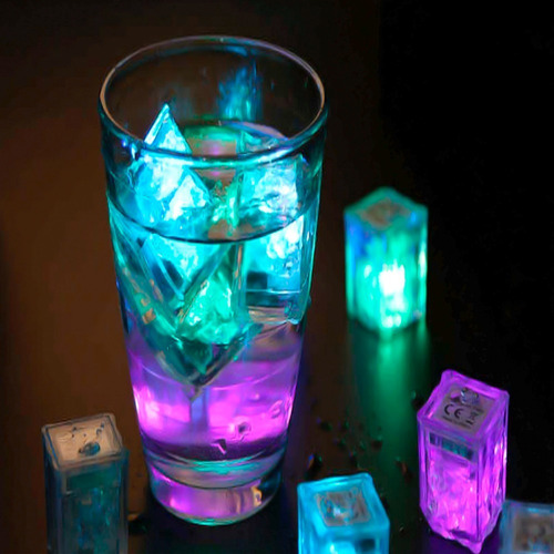 Imagen 5 de 10 de Combo Oferta Cubitos Hielo Luminoso Luz Led Cocktail X 12 Un