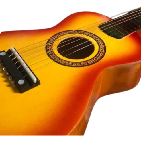 Mini Violão Semi Profissional Brinquedo Madeira Cordas Aço Cor 04