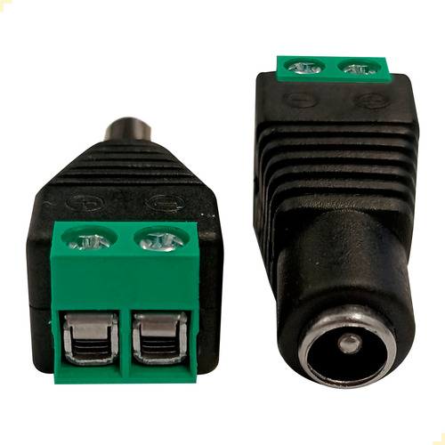 Conector Plug Par P4 Femea Macho Borne P Cftv Camera - 10un