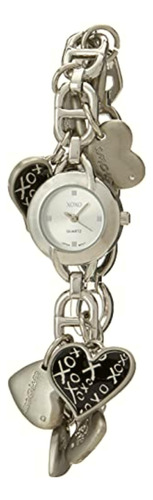 Xoxo Xo7030 Reloj Plateado Con Brazalete De Dijes Para Mujer