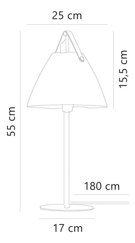 Luminaria De Mesa Strap Negra Led 12w Nordlux