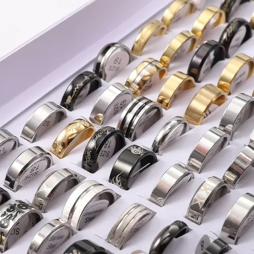 Anillos de acero inoxidable mayoreo new arrivals