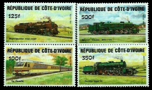 Trenes - Locomotoras - Costa De Marfil - Serie Mint