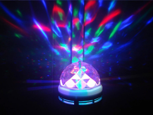 Lampara Giratoria Luces Led Dj 3 Colores Rgb Efectos Fiestas
