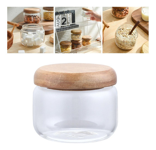 Nihay Frascos De Vidrio Pequeños Con Tapas De Madera, 300