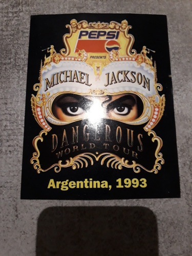 Calcomania De Michael Jackson-dangerous World Tour-1993