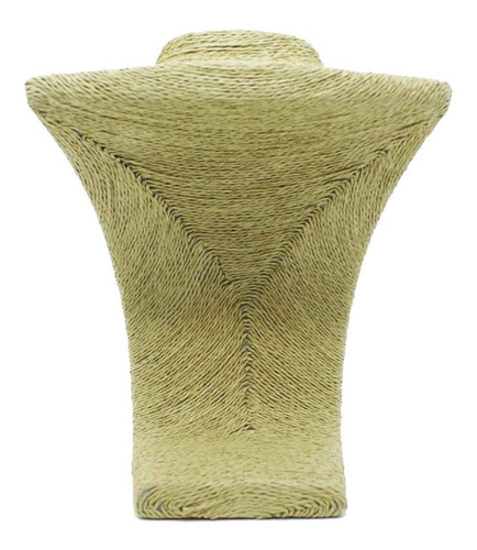 Busto De Mdf Revestido Em Sisal Para Colar - 27 X 20 Cm