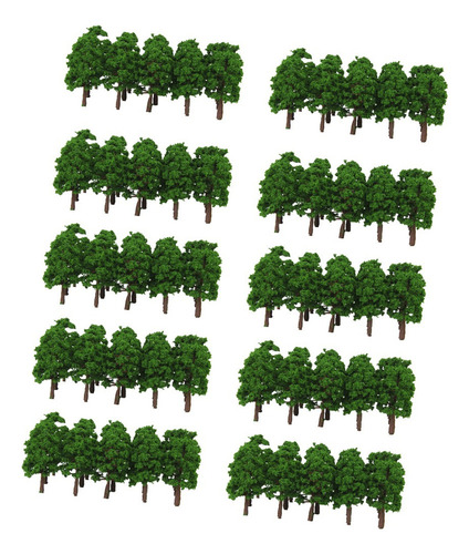 200x Green Tree Model 8 Cm Height 1:150 Scale N Prop/