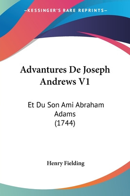 Libro Advantures De Joseph Andrews V1: Et Du Son Ami Abra...