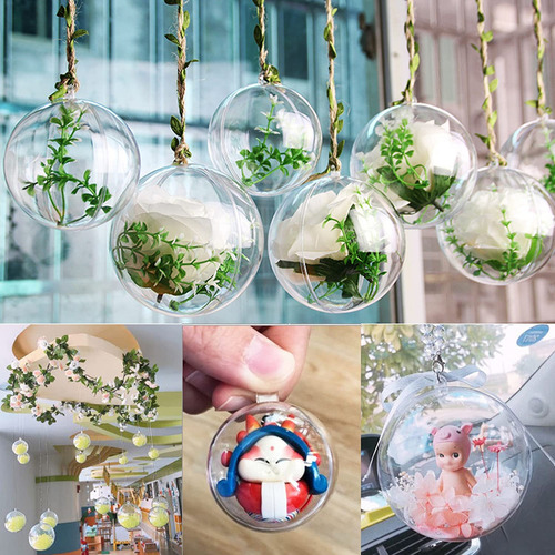 Zuokemy 10 Bolas Decorativas De Plástico Transparente De 3