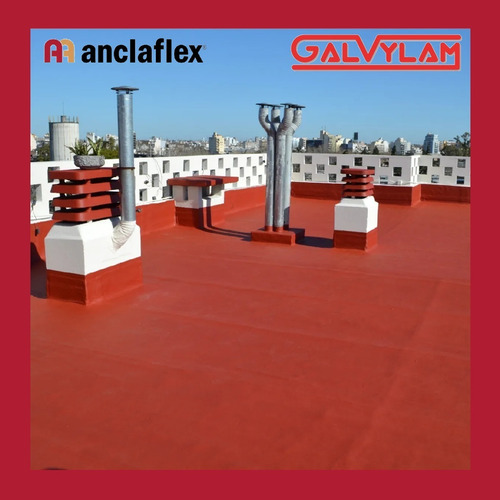 Imagen 3 de 10 de Pintura Acrilico Anclaflex Rojo X 20 Litros
