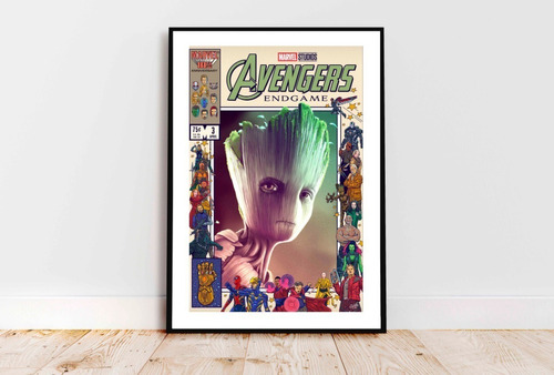 Cuadro Poster Enmarcado De Avengers 33x48cm Groot Marvel