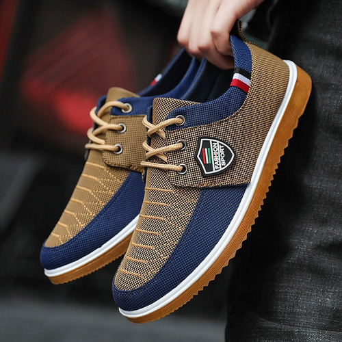 Zapato Deporte Hombre Zapatos Lona Transpirables Y Cómodos D