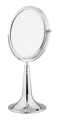 Imagen 1 de 10 de Espejo Para Maquillaje Aumento X5 Doble Faz Base 20cm Cuotas