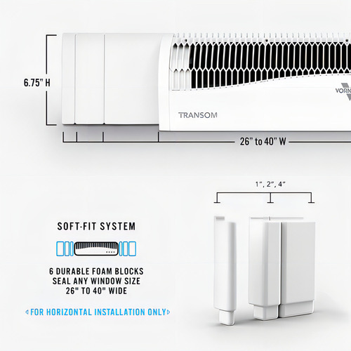 Ventilador de janela simples de 4 velocidades Vornado