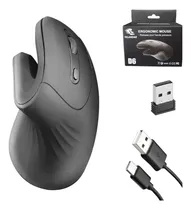 Comprar Mouse Inalambrico Vertical Ergonómico Recargable D6 1600 Dpi
