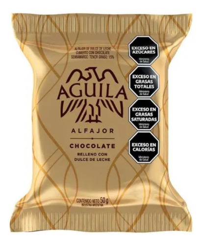 Alfajor Aguila Dorado Simple Dulce De Leche Y Choco Caja 40