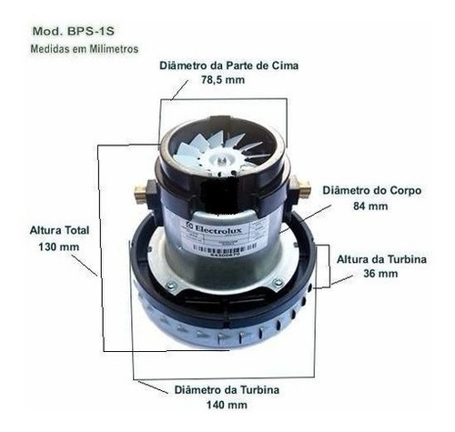 Imagem 2 de 5 de Motor Aspirador De Pó, Secador Pet - 220v - 64502878