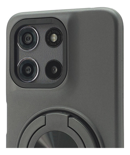 Kit Funda Protector + Mica Moto G15 Power Case Uso Rudo Duro Yon - Gris Moto G15 Power