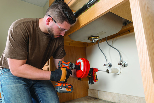 Máquina Limpiadora De Desagües Ridgid 57043 Power Spin+ De 6