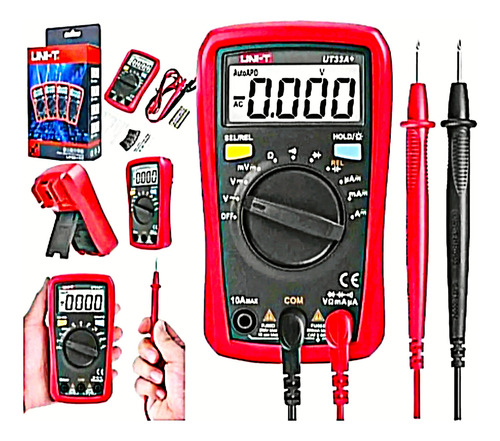Uni-t® [ut33a+] Tester Multímetro Voltimetro Amperímetro 10a