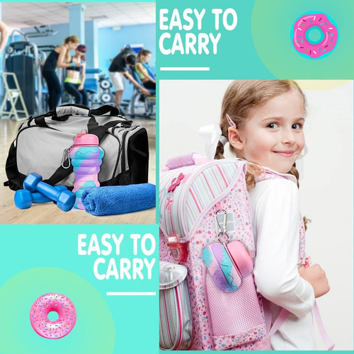 Donut Botellas De Agua Plegables Para Niños Para El Colegio