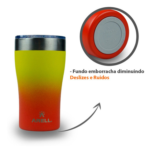 Copo Térmico Isolamento A Vácuo Sunset Tulip Café Original