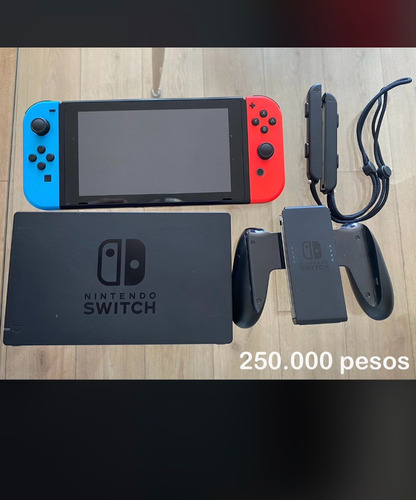 Consola Nintendo Switch 1.1 Neon Joy Con Red Blue + Estuche 
