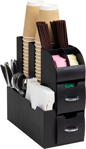 Organizador De Cafe Cafeteria Oficina O Casa Mind Reader 10c Color Negro