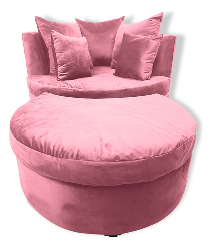 Sillón Moderno Minimalista Para Salas Recamara Hogar . Rosa Liso