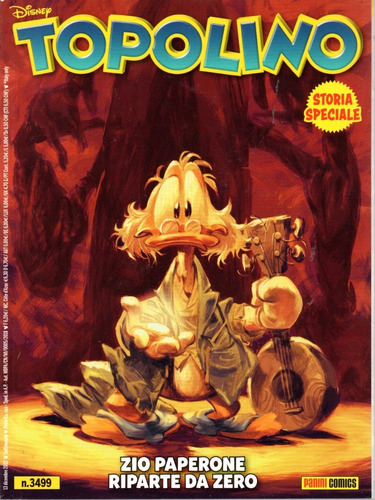 Topolino N° 3499 - 164 Páginas Em Italiano - Editora Panini Comics - Formato 14 X 28,5 - Capa Mole - 2022 - Bonellihq Cx18 Fev23