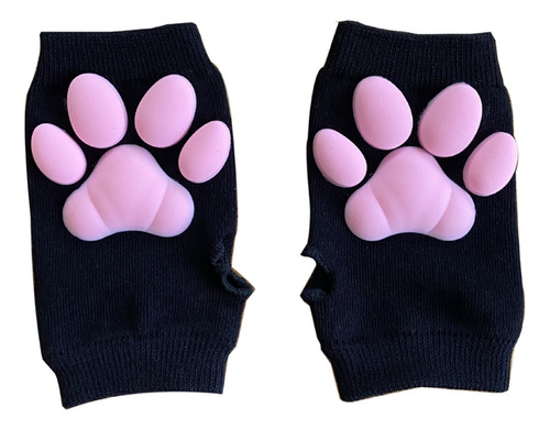 Guantes Kawaii De Punto Sin Dedos Para Gatitos Con Forma De