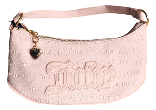 Cartera Crossbody Juicy Couture Cuero Sintético Rosa Rosa Claro Lisa Níquel Rosa Claro