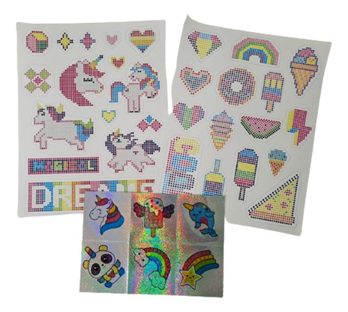 Set Para Decorar Crystal Unicorn Pixel Art