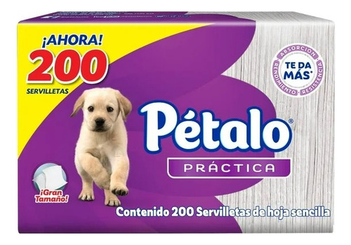 3 Pza Servilleta Pétalo Práctica 200 Pzas