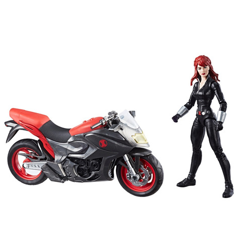 Figura De Viuda Negra Con Motocicleta Marvel Legends Series