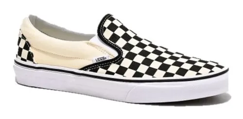 Vans cuadros blancos 2025 con negro