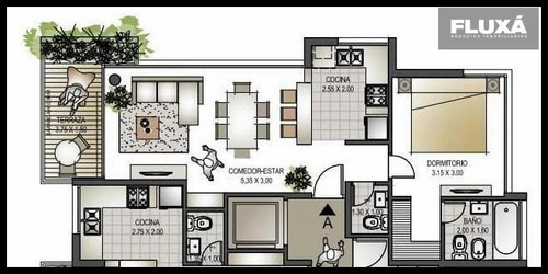 Departamento 2 Ambientes En Pozo Zona Centro / Plaza Mitre