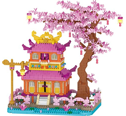 Keveulen Cherry Tree Building Toy Set,micro Building Blocks