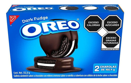 Galletas Oreo Dark Fudge Cubierta Chocolate Oscuro De 332.8g