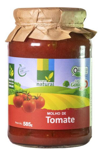 Kit 2x: Molho De Tomate Orgânico Coopernatural 585g